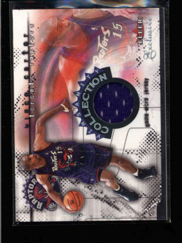 VINCE CARTER 2001/02 FLEER EXCLUSIVE GAME USED WORN JERSEY AC1874