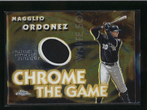 MAGGLIO ORDONEZ 2005 TOPPS CHROME THE GAME USED JERSEY PATCH SP /70 AB8897