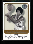 MYCHAL THOMPSON 2001/02 FLEER GREATS OF THE GAME ON CARD AUTOGRAPH AUTO AC1770