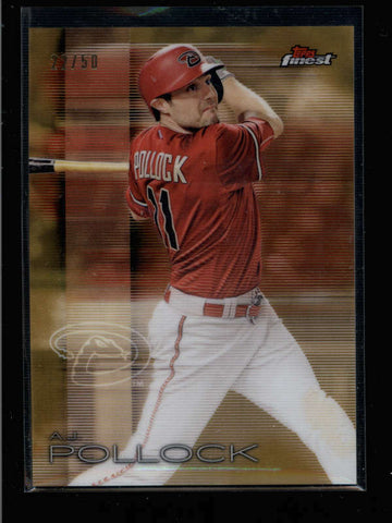A.J. POLLOCK 2016 TOPPS FINEST #8 GOLD REFRACTOR PARALLEL #22/50 AC848