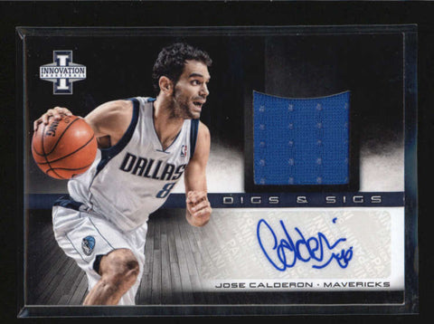 JOSE CALDERON 2013/14 13/14 PANINI INNOVATION GAME USED JERSEY AUTO 06/15 AB5725