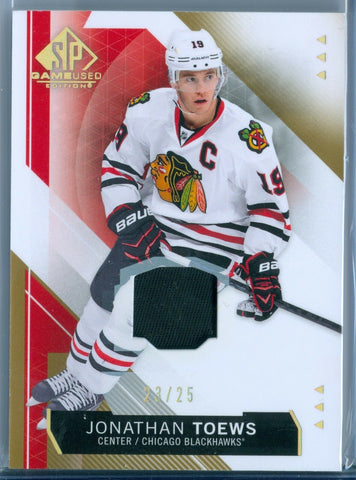 JONATHAN TOEWS 2015-16 SP GAME USED JERSEY / PATCH SP/25