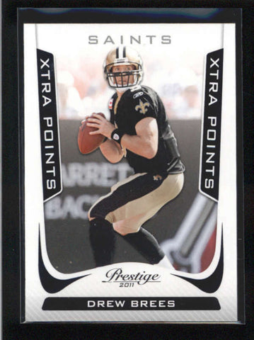 DREW BREES 2011 PRESTIGE #122 RARE XTRA POINTS BLACK PARALLEL #01/10 AB9925