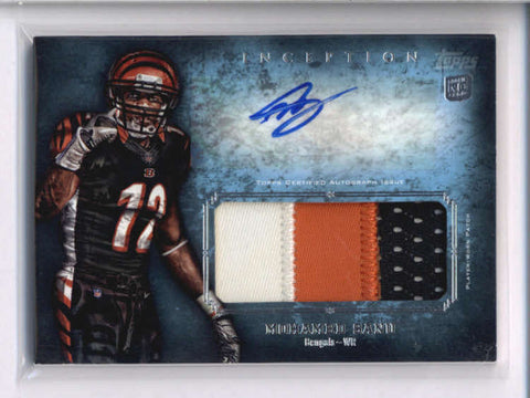 MOHAMED SANU 2012 TOPPS INCEPTION ROOKIE 3-CLR PATCH AUTOGRAPH AUTO AC2124