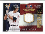 GEORGE SPRINGER 2013 PANINI TEAM USA CHAMPIONS GAME GEAR JERSEY RELIC AB9617