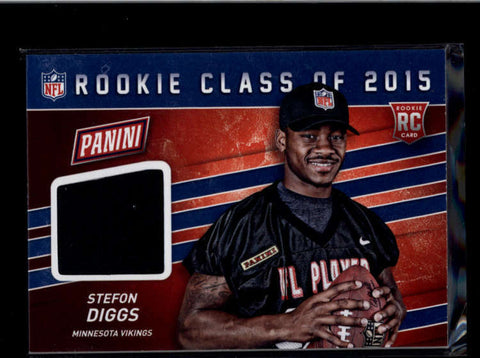 STEFON DIGGS 2015 PANINI FATHERS DAY ROOKIE USED WORN JERSEY RC AB8457