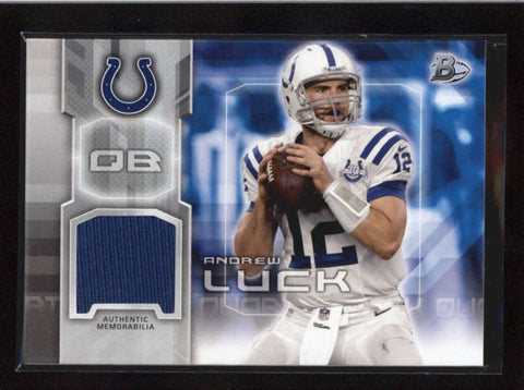 ANDREW LUCK 2014 BOWMAN COLTS GAME USED WORN JERSEY AB8923