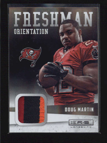 DOUG MARTIN 2012 ROOKIES AND STARS ROOKIE RC USED WORN 3-CLR PATCH #46/49 AB6169