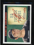 JON ZERINGUE 2005 BOWMAN HERITAGE SIGNS OF GREATNESS RED INK AUTO RC #/51 AC1454