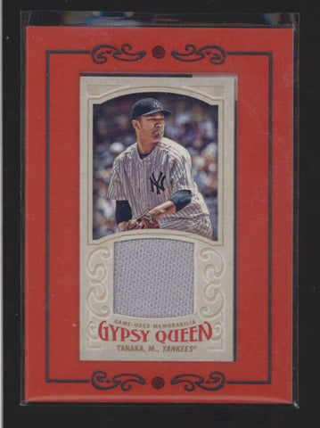 MASAHIRO TANAKA 2016 TOPPS GYPSY QUEEN RED FRAMED GAME USED JERSEY AC145