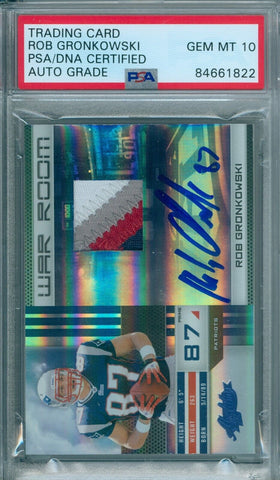 Rob Gronkowski 2010 Absolute Patch #24/50 Rc Rookie PSA DNA Gem Mint 10 Auto