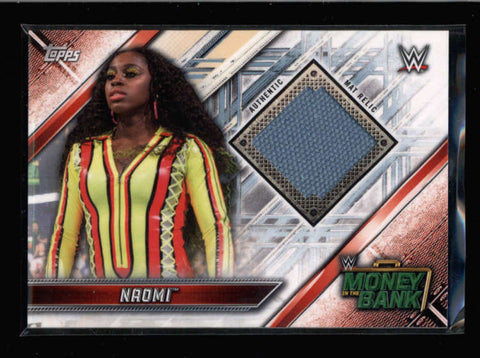 NAOMI 2018 TOPPS WWE MONEY IN THE BANK USED MAT RELIC AC2644