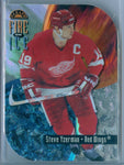 STEVE YZERMAN 1997/98 97/98 LEAF #4 FIRE ON ICE DIE-CUT #0977/1000 AB9180