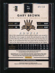 GARY BROWN 2015 DIAMOND KINGS GOLD DUAL 3-CLR GAME PATCH AUTO #09/10 AB6722