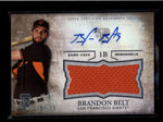 BRANDON BELT 2015 TOPPS TRIPLE THREADS JUMBO GAME JERSEY AUTO #29/75 AB8121