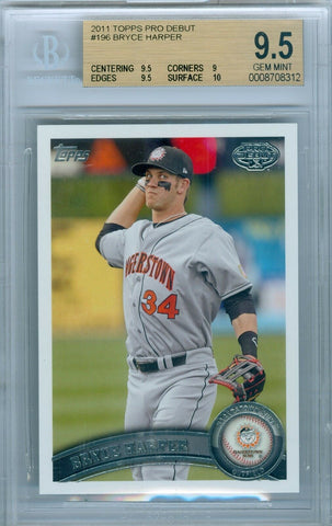BRYCE HARPER 2011 TOPPS PRO DEBUT RC ROOKIE BGS 9.5