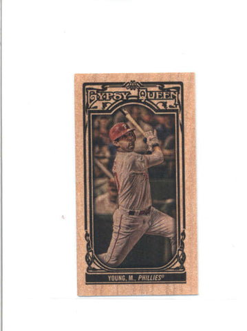 MICHAEL YOUNG 2013 TOPPS GYPSY QUEEN #298 RARE MINI WOOD PARALLEL #4/5 AB9522