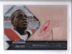 MOHAMED SANU 2012 PRESS PASS SHOWCASE ROOKIE RED INK AUTO #072/299 SP/50 AC2102