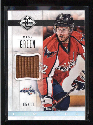 MIKE GREEN 2012/13 12/13 PANINI LIMITED GAME USED WORN PATCH #05/10 AB9140