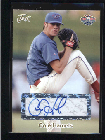COLE HAMELS 2005 JUST MINORS THE ROAD TO THE SHOW GOLD AUTOGRAPH AUTO /50 AB8848