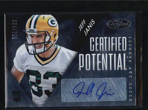 JEFF JANIS 2014 CERTIFIED POTENTIAL ROOKIE RC AUTOGRAPH AUTO #394/399 AB6464