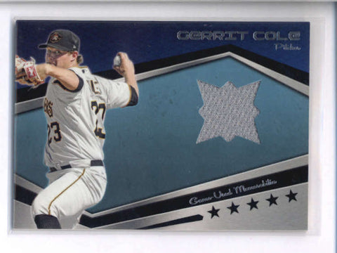 GERRIT COLE 2012 TOPPS PRO DEBUT ROOKIE USED WORN JERSEY RELIC AC1458