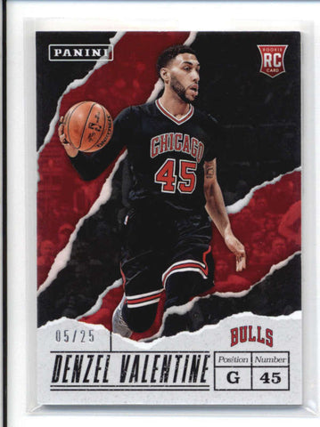DENZEL VALENTINE 2017 PANINI FATHERS DAY #38 THICK STOCK ROOKIE #05/25 AB9420