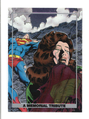 A MEMORIAL TRIBUTE 1992 DOOMSDAY THE DEATH OF A SUPERMAN CARD #S4 AB9723