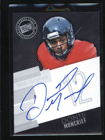 DONTE MONCRIEF 2014 PRESS PASS SIGNINGS ROOKIE AUTOGRAPH AUTO RC AB5625