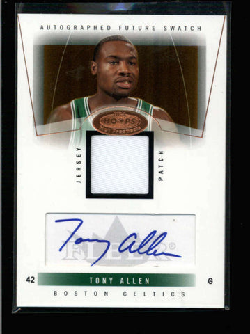 TONY ALLEN 2004/05 FLEER HOOPS ROOKIE PATCH AUTOGRAPH AUTO #321/350 AC1919