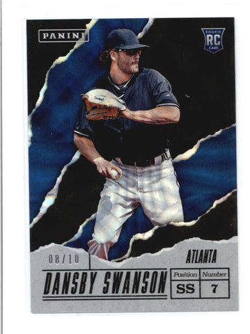 DANSBY SWANSON 2017 PANINI FATHERS DAY #69 FUTURE FRAMES ROOKIE RC #08/10 AB9545