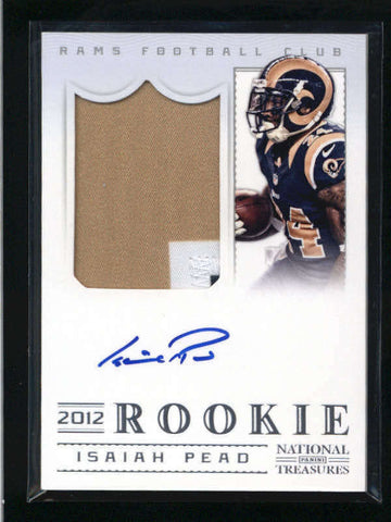 ISAIAH PEAD 2012 NATIONAL TREASURES ROOKIE PATCH AUTOGRAPH AUTO #14/99 AC2130