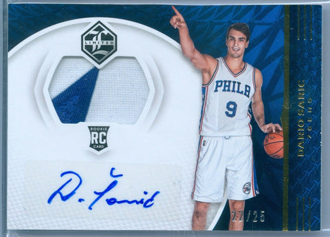 DARIO SARIC 2016-17 LIMITED GOLD ROOKIE JERSEY / PATCH AUTO AUTOGRAPH SP/25