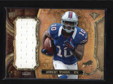 ROBERT WOODS 2013 TRIPLE THREADS GOLD ROOKIE RC USED WORN JERSEY #25/25 AB6467