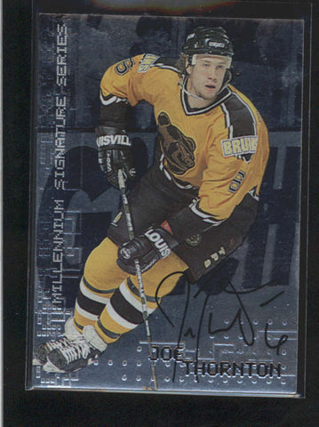 JOE THORNTON 1999/00 BAP BE A PLAYER MILLENIUM #24 AUTOGRAPH AUTO AC493