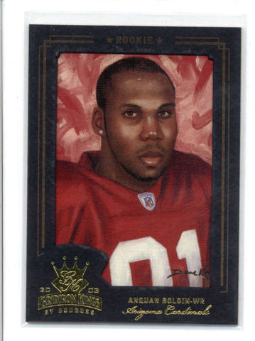 ANQUAN BOLDIN 2003 GRIDIRON KINGS #128 BLACK GOLD FRAMED ROOKIE RC #74/75 AC665