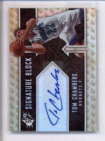 TOM CHAMBER 2008/09 UPPER DECK SPX SIGNATURE BLOCK AUTOGRAPH AUTO AC1842