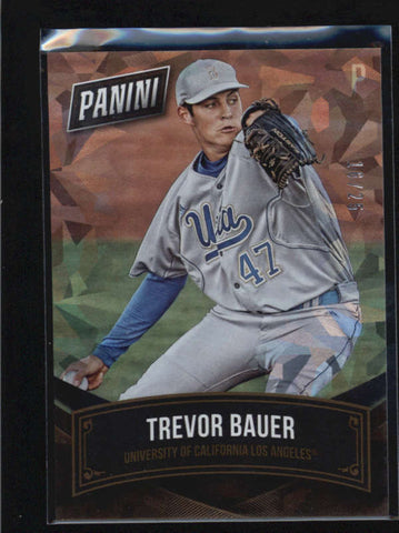 TREVOR BAUER 2015 PANINI THE NATIONAL CRACKED ICE PARALLEL #16/25 AB5456