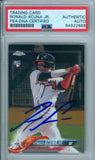 Ronald Acuna 2018 Topps Chrome #193 RC Rookie Autograph PSA DNA Authentic Auto