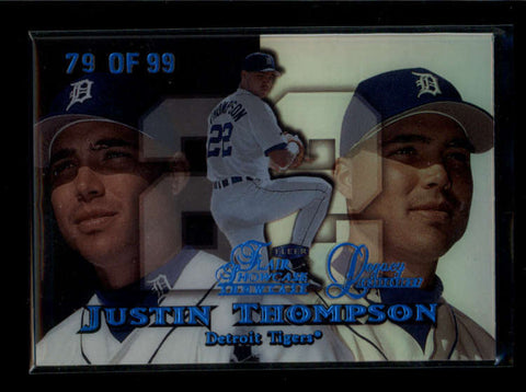 JUSTIN THOMPSON 1999 FLAIR SHOWCASE LEGACY ROW 126L SEAT 1 #79/99 AB7104