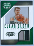 TIAGO SPLITTER 2014-15 TOTALLY CERTIFIED CLEAR CLOTH GAME USED PATCH SP/5