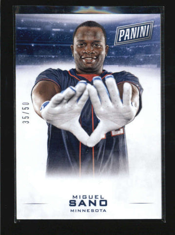 MIGUEL SANO 2015 PANINI BLACK FRIDAY THICK STOCK PARALLEL #35/50 AB5898