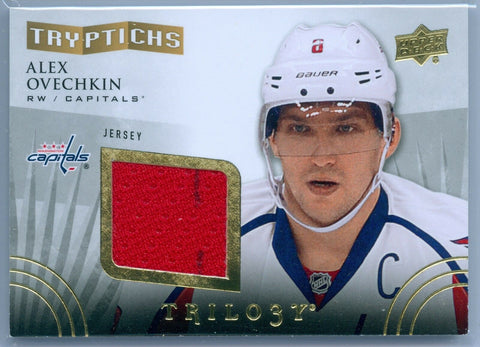 ALEX OVECHKIN 2014-15 TRILOGY TRYPTICHS GAME USED JERSEY SP/400