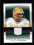 BRETT FAVRE 2004 FLAIR GRIDIRON CUTS SILVER GAME USED JERSEY PATCH #/75 AC1204