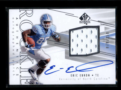 ERIC EBRON 2014 SP AUTHENTIC ROOKIE AUTO USED WORN PATCH #070/350 AB7204