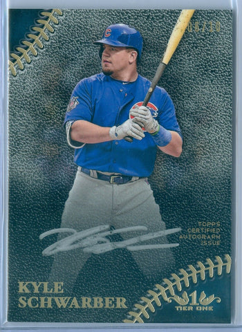 KYLE SCHWARBER 2018 TOPPS TIER ONE SILVER INK AUTO AUTOGRAPH SP/10