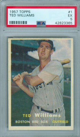 TED WILLIAMS 1957 TOPPS #1 PSA 5